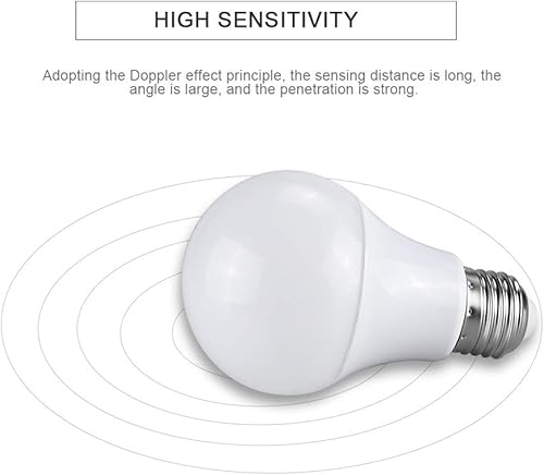 Miniatura 5 de Luopan - 10 bombillas LED con sensor de movimiento de radar AC85-265 V, lámpara LED E27, bombilla infrarroja inteligente automática, bombillas de