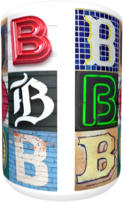 BOB Coffee Mug/Cup - using photos of sign letters - personalized