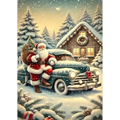 Auremi DIY Weihnachtswagen Diamant Painting Bilder für Erwachsene...