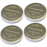 4pcs Panasonic Cr2450 3v Coin Lithium Battery, REMOTE KEYLESS ENTRY TRANSMITTER FOB Battery