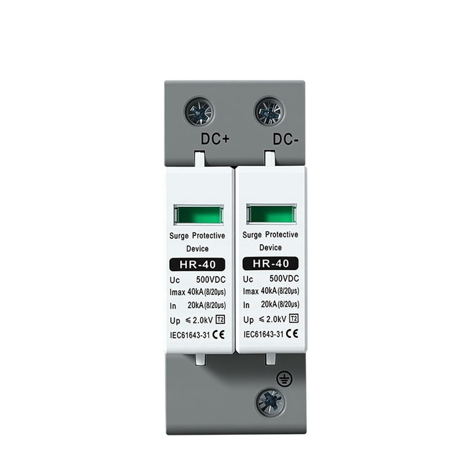 Protector sobretensión CC 2P SPD 800V para pararrayos y protección solar fotovoltaica 7