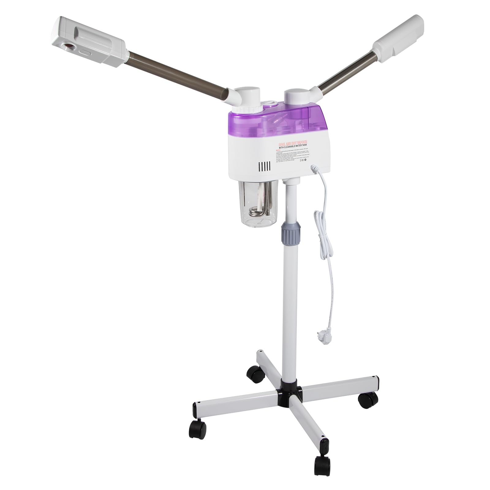 Gesichtsdampfer, 800W Doppelrohr Heiß & Kalt Gesichtssauna, Dampf Spa Maschine Facial Steamer Feuchtigkeitsspendende für Salon und Zuhause