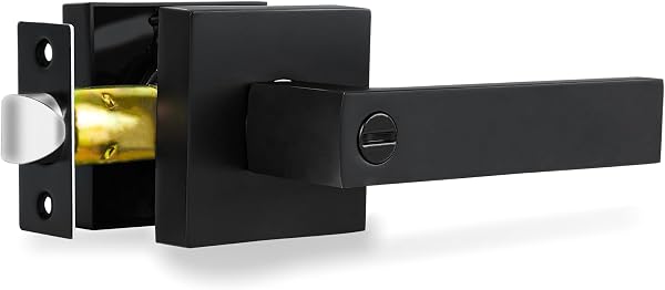 RAZCC Door Lever, Heavy Duty Door Handles Square Door Knobs Keyless Door Lock Handles for Right & Left Sided Doors