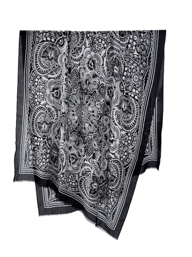 Écharpe en laine motif fleurs cadeau idéal pour femme élégante et moderne