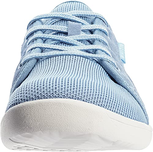 Image of WHITIN Women's Barefoot Minimalist Shoes, Natural Foot-Shaped, Light Blue /Leather Insole, 6