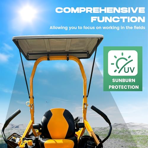Image of ECOTRIC Lawn Tractor Sun Shade Top Canopy Compatible with John Deere