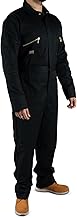 Unbreakable Men's Zipped Coveralls - Heavy Duty Workwear Overalls, Boilersuit with Concealed Brass Zip, Internal Knee Pad Pockets, Reinforced Stretch Waistband - Multi-Pocket Design