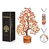Carnelian Crystal Tree Home Decor Bonsai Tree Tree of Life Decor Spiritual Decor Crystal Decor Good Luck Gifts Meditation Accessories Money Tree Desk Decor Good Luck Charms