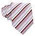 Scott Allan Mens Striped Tie - Burgundy & Gray