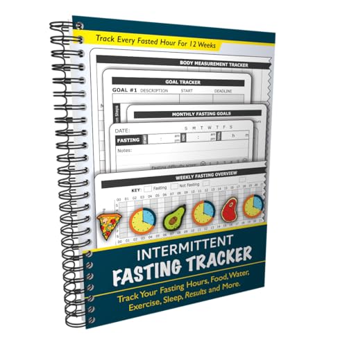 Intermittent Fasting Tracker - Log Every Fasted Hour for 12 Weeks, as Well as Food & Water Intake, Weight Loss, Exercise, Sleep, and More. A5 Spiral Bound
