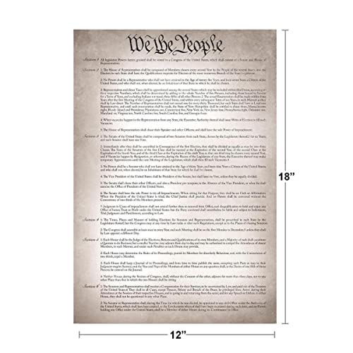 Constitution des États-Unis document historique format 30x45 cm pour enseignant - 4