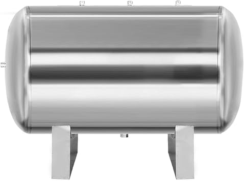 Horizontal Pressurized Water Tanks for Well Pump,100 160 200 250 300 L Pressure Well Water Tower Water Storage Bladder, Pressure Tank Container ( Color : Silver , Size : 42.2Gal/160L(75x50cm/29X19.6in
