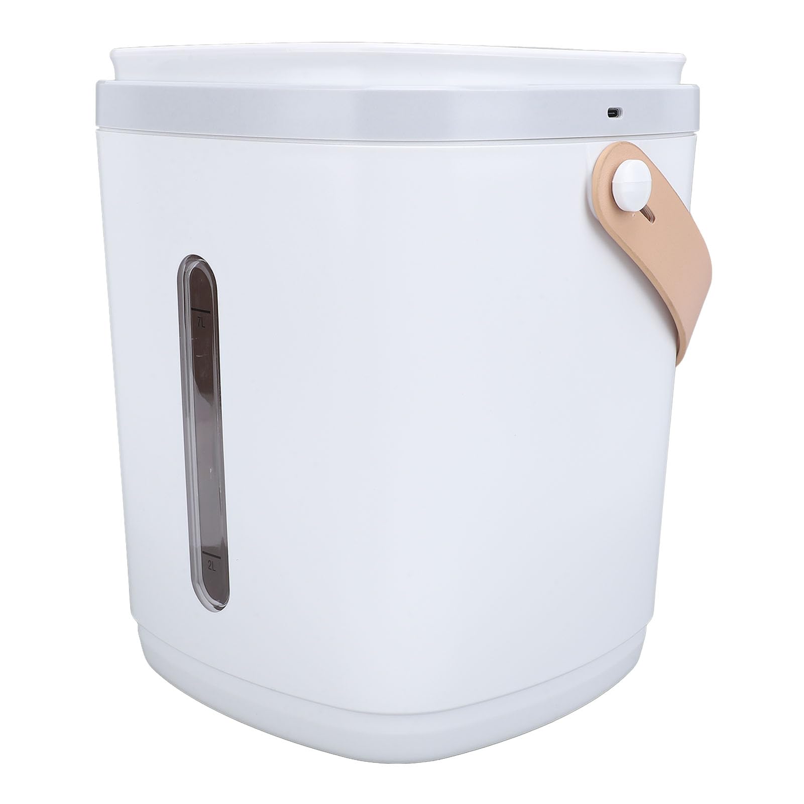 Contenitore per la Conservazione del Riso Sottovuoto, Grande, Portatile, da 8 Litri, per la Domestica, con Design Sigillato e Misurino (Grigio)