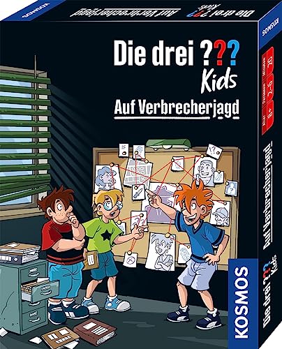 Die drei ??? Kids Auf Verbrecherjagd von KOSMOS 741792 , Kartenspiel für 2-6 Spieler ab 8 Jahren, Detektiv Kinderspiel, Die drei Fragezeichen