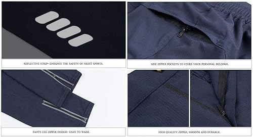 Miniatura 8 de Pantalones de ciclismo para hombre, secado rápido, resistente al viento, para correr en montaña al aire libre, senderismo