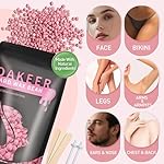 Oakeer Waxing Kit for Women Men, Wax Pot Machine, Wax Warmer for Hair Removal At Home With 6 Bags Beans, Body Waxing For Eyebrows Nose Cheeks Arms Bikinis Legs - Image 5