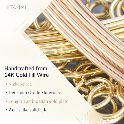 Tahmi Dainty 14K Yellow Gold-Filled Classic Love Knot Circle Pendant Necklace Classy Jewelry Jewelry Gift for Her - 18"4