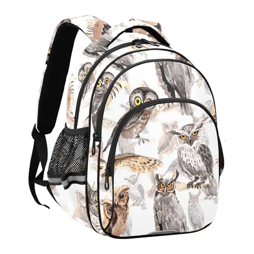 Watercolor Bird Pattern Backpack for Kids Elementary School Bag Boys Girls Bookbag Travel Backpack Daypack2