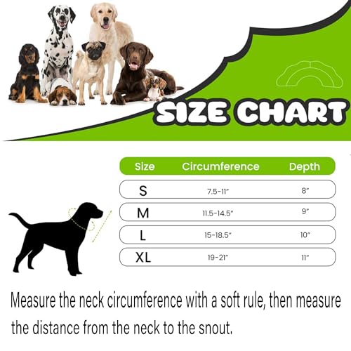 YUEMING Halskrause Hund Leckschutz, Weich Schutzhalsband Verstellbar Genesungshalsband, Elisabethanischer Halskrause für Haustier Nach Operationen Wunden Vorbeugung von Biss Leckwunden