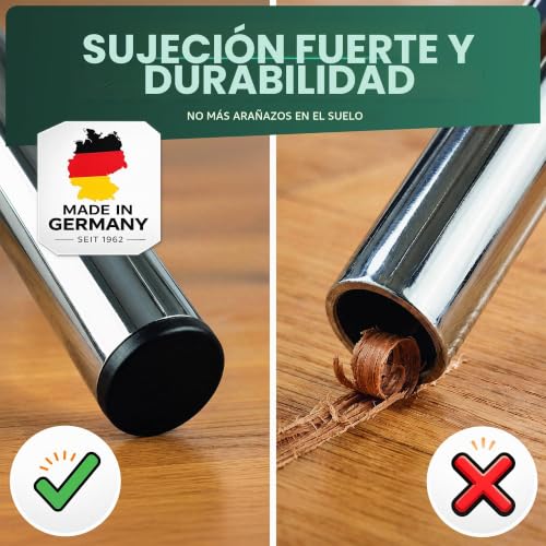 Miniatura 7 de Fux 10 Tapones Plásticos Para Tubo Redondo, 10 Mm-120 Mm, Almohadilla Para Silla, Protección, Almohadilla Para Muebles, Boquilla Para Tubo Ø 50 Mm 1,5-2,5 Mm, Negro
