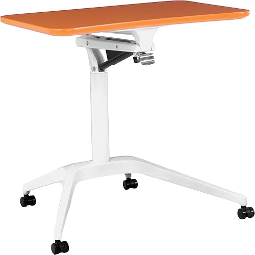 Miniatura 6 de Unique Furniture Mesa de trabajo con tapa negra para computadora portátil ajustable en altura