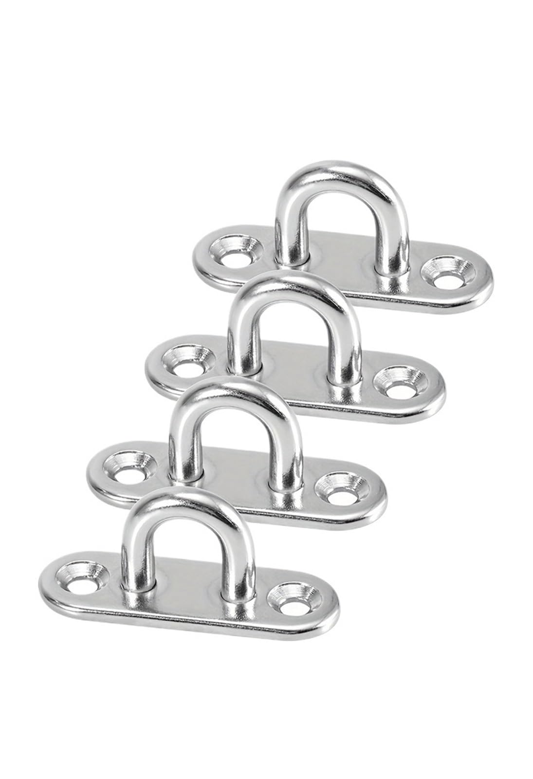 LTYKNGH Eye Plate 4pcs Mount Hook Pad Eye Plates Wall Loops Bands Swinging Marine Hardware Multifunctional