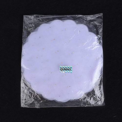 Qumao 100 stuks. Tulecirkels rond (diameter ca. 24 cm) Bonboniere doop kerst organza zakje communie organza cirkel tule… - Image 8