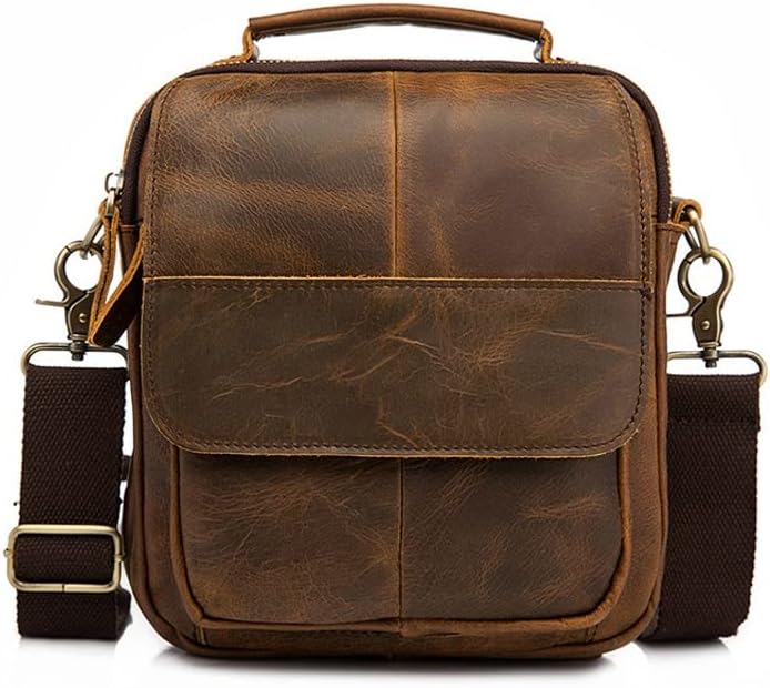 Leather Male Casual Tote Messenger Design Satchel Crossbody Shoulder Bag Tablet Pouch Men
