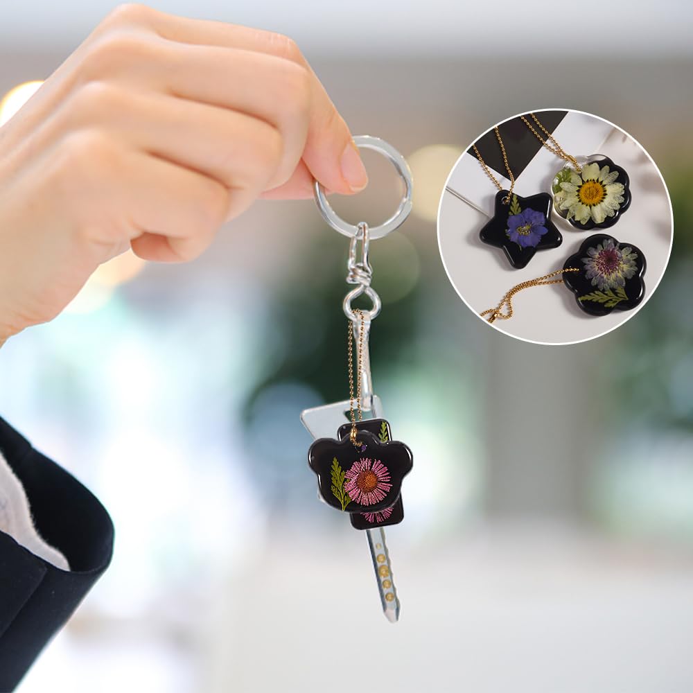 Epoxidharz-Silikonform Für Schlüsselanhänger – 1 Stück Mit 6 Mulden (rechteckig, Oval, Rhombisch), Mit Aufhängebohrung – DIY Form Für Schmuck & Handwerk