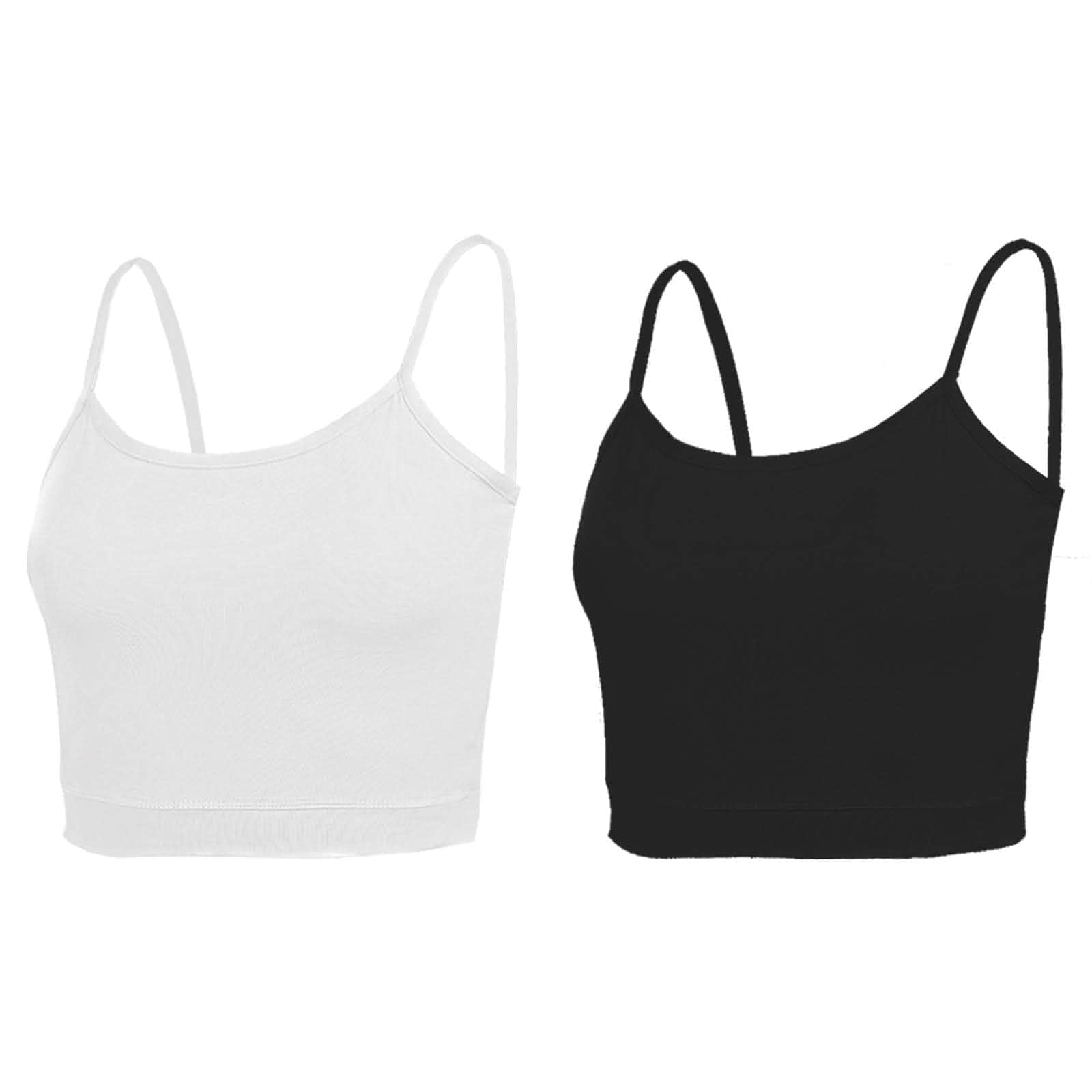 NEWITIN 4 Pack Spaghetti Strap Camisole Top Adjustable Strap Tank Top for Women Regular Fit