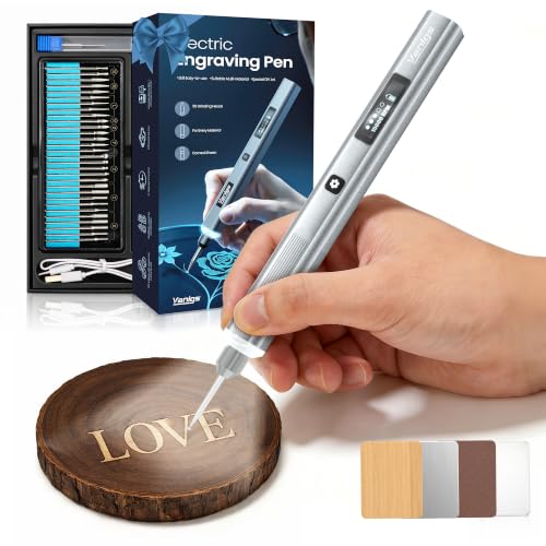 Image of Vanlgs Engraving Pen for Metal Wood Glass Plastic Gift for Teens, Sliver