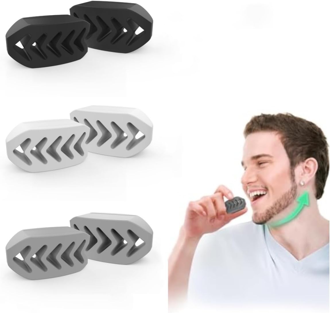 6PCS Jaw Exerciser, Jaw Exerciser for Men & Women, Jaw Shaper, 3 Resistance Levels, Suitable for Beginners, Intermediate and Advanced Users