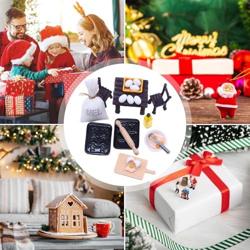 Miniatura de comida para casa de bonecas - Comida de boneca pequena - Pequeno azeite ovo cadeira rol