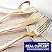 75 Pieces Heavy Duty (Gold) Plastic Silverware Set, Disposable Cutlery Set, Great for Parties, Weddings, and Catering, Flatware Utensils Included: 25 Forks, 25 Spoons, 25 Knives, Stock Your Home