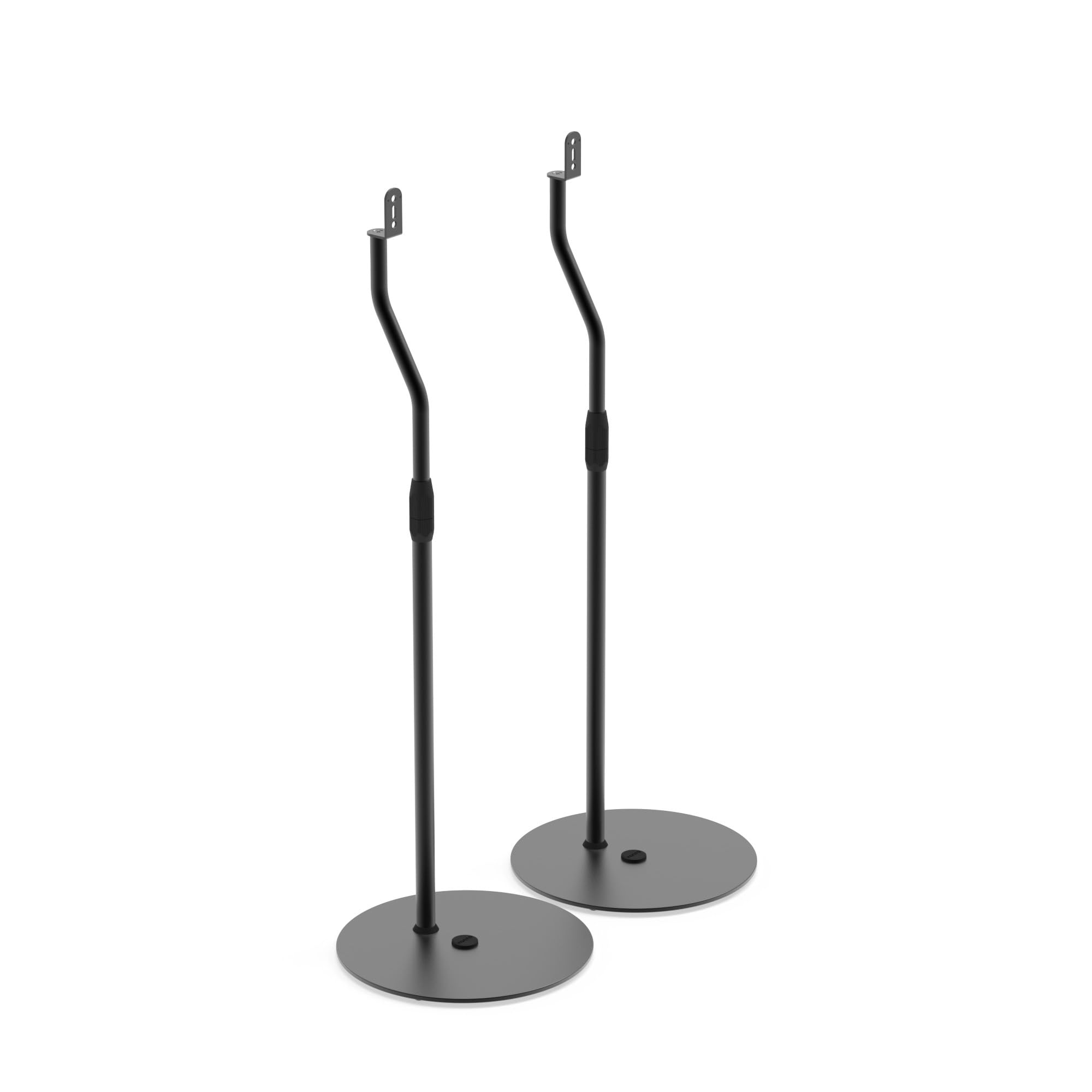 Kanto SLH Universal Height Adjustable Speaker Stands for Satellites up to 4 kg | Pair | Black