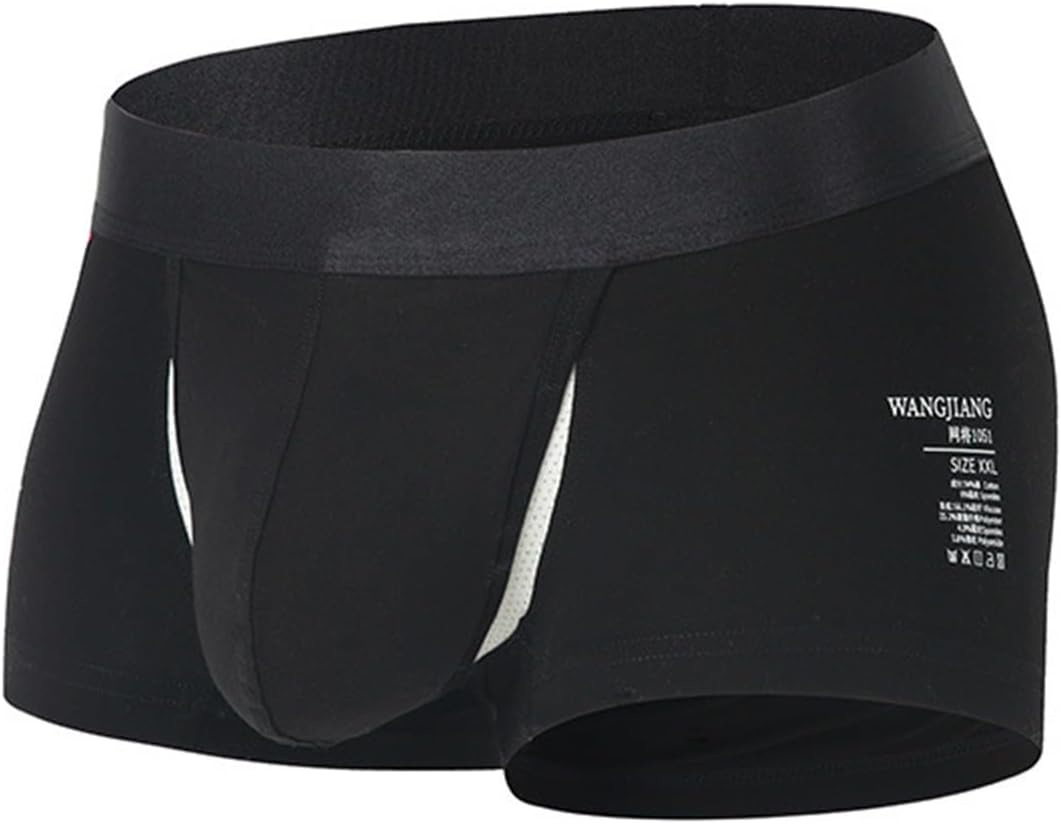Mens Boxer Briefs Underwear with Ball Pouch for Men Modest Jockstrap Athletic Supporters Male Boxer Brief Underwear