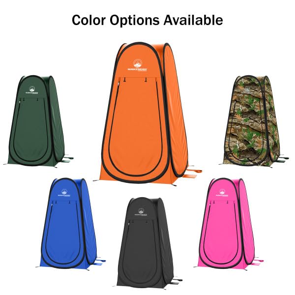 Pop Up Pod - Tienda de ducha portátil, vestidor o cubículo para baño portátil con bolsa para camping, playa o eventos por Wakeman Outdoors (Naranja) miniatura 6