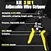 KJE Automatic Wire Stripper/Wire Cutter, 3 in 1 Adjustable Wire Stripper Tool for 8-24 AWG Solid and Stranded Electrical Wire | 10-22 AWG Wire Crimping Tool