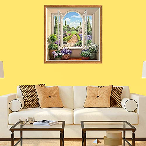 Bimkole 5D Diamond Painting Kits Garden Sky Cloud Bush, DIY Diamant Schilderij Kit Flower Full Ronde Boor Crystal Strass… - Image 5