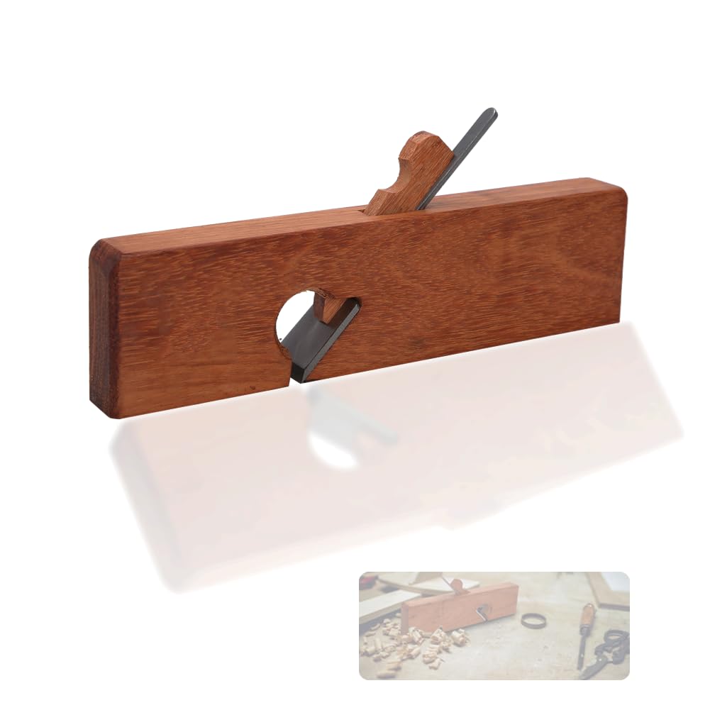 Plano de Recorte de Bordes de Carpintería Portátil, Carpintero Plano de Madera, Madera de Peral Fuerte, Cepilladora Aguda, Estructura Firme, Hoja Más Ancha
