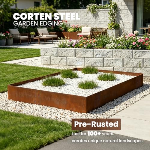 GZGNEEVL Corten Steel Edging 40" L x 10" H Corten Steel Landscape Edging by GZGNEEVL - Used condition - Image 2