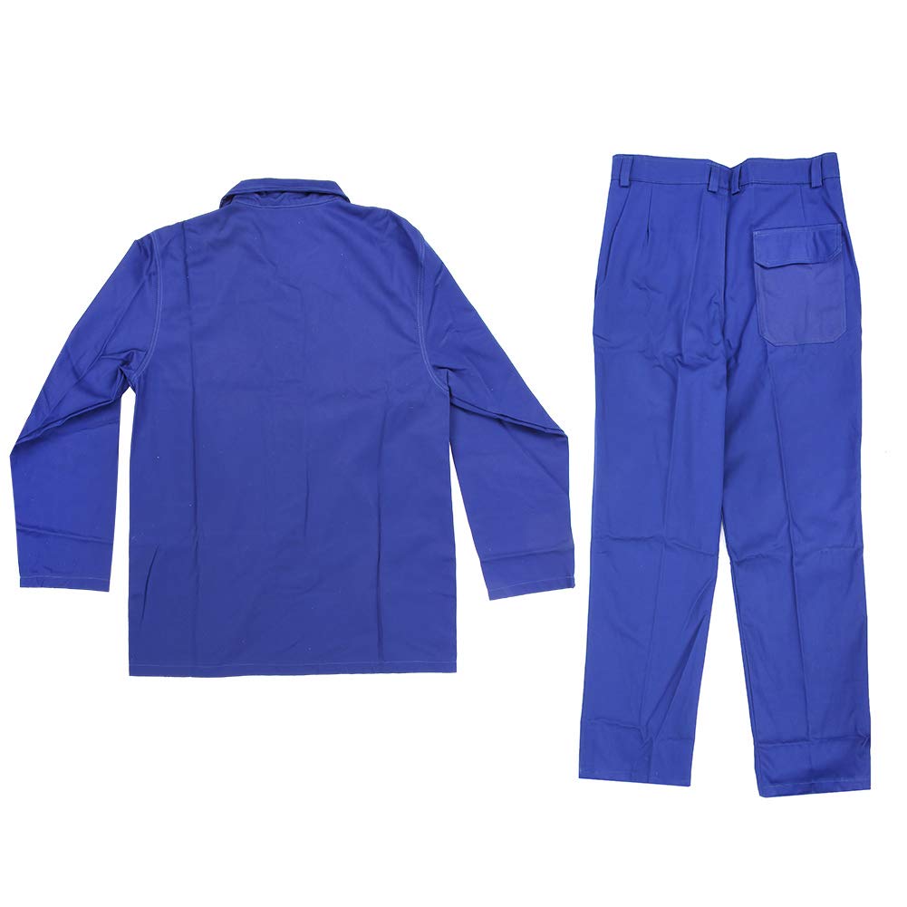 FILFEEL Schutzkleidung, feuerhemmend, zum Schweißen, Sicherheitsanzug für die Arbeit des Schweißers, blau zum Schweißen