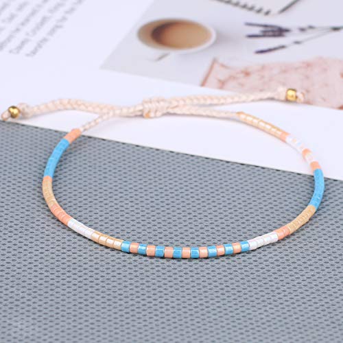 Image of KELITCH Miyuki Friendship Bracelet Boho Seed Beads Women Thin Strand Bracelets Adjustable