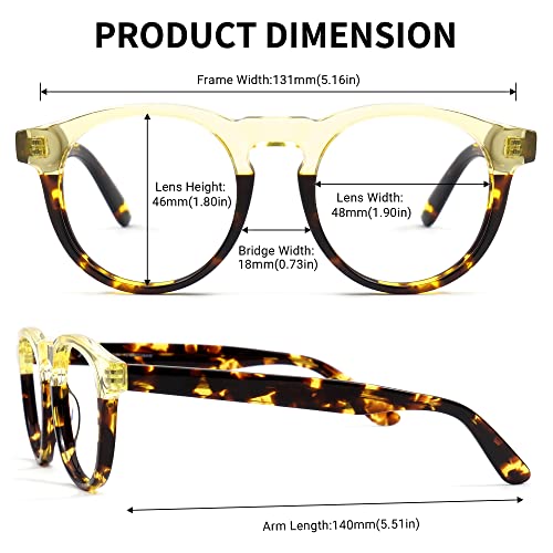 Image of Zeelool Vintage Round Blue Light Blocking Glasses for Women Bess WA807246