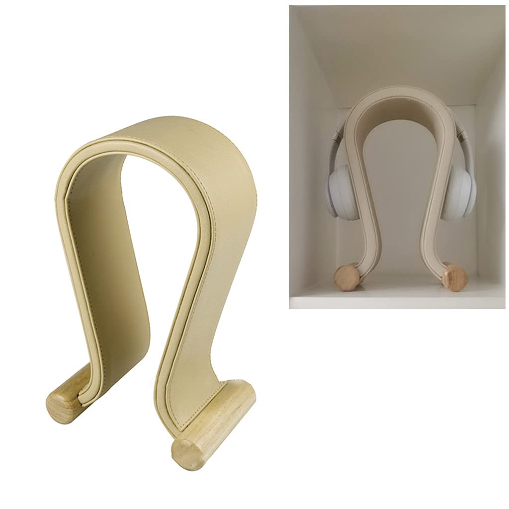 Supporto per cuffie con custodia in pelle per display cuffie grigio Supporto per cuffie Supporto da scrivania per scrivania