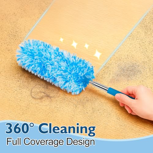 Image of MAVRIZ 12 pcs Microfiber Extendable Duster, Washable & Reusable Duster for Cleaning Small Dusters for Blinds, Electronics, and Furniture