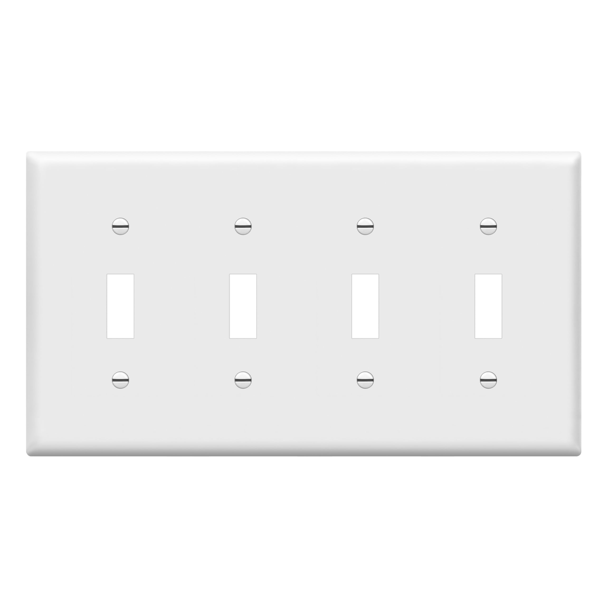 ENERLITES Quad Light Switch Wall Plate, Standard Size 4-Gang