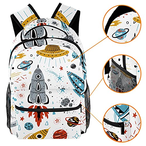 Sac à dos d'école mixte grand volume style décontracté imprimé Hello Cactus - 3