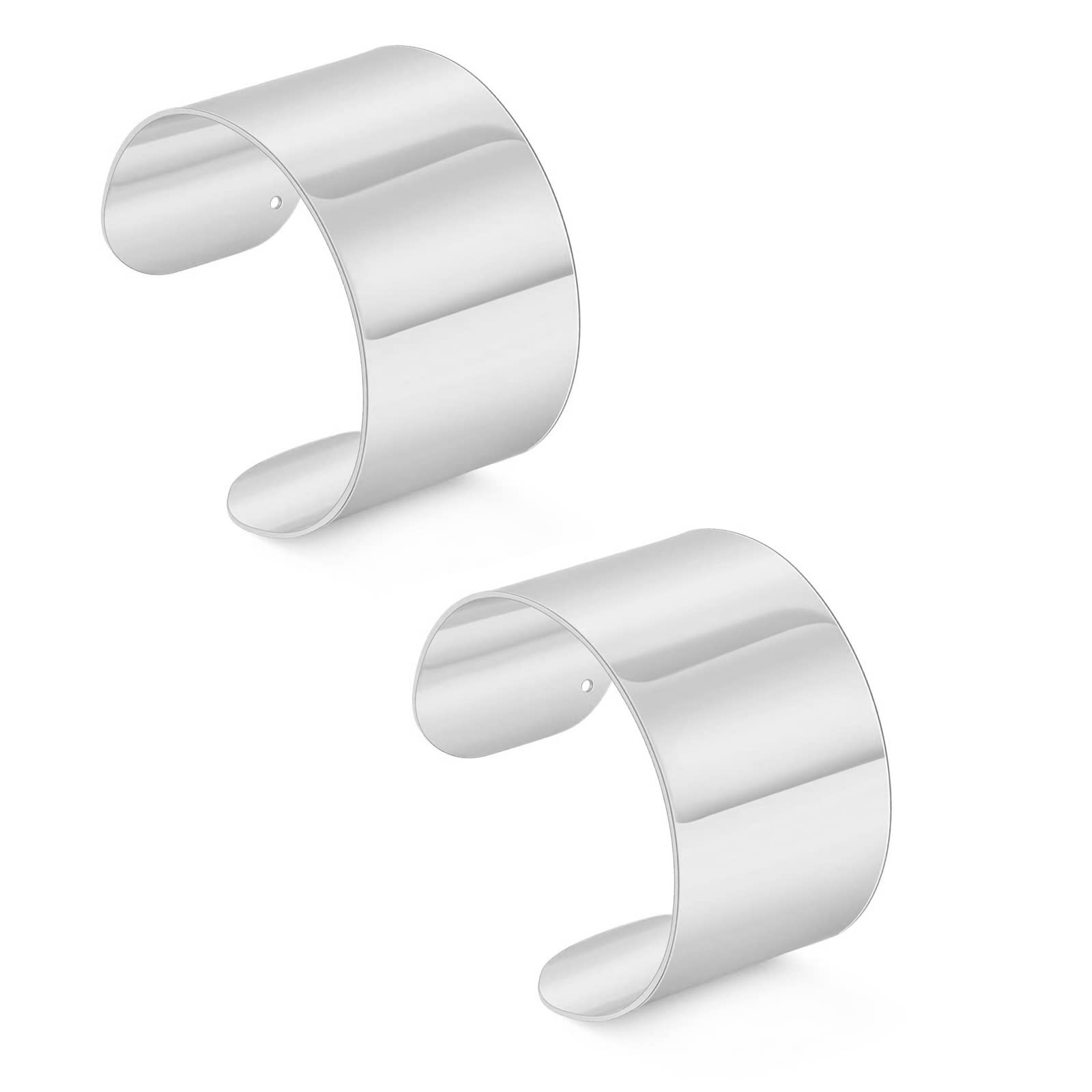 2Pcs Cuff Bangle Bracelet for Women Cuff Bracelets Open Wide Wire Bracelets Adjustable Tone Wrist Cuff Wrap Bracelet