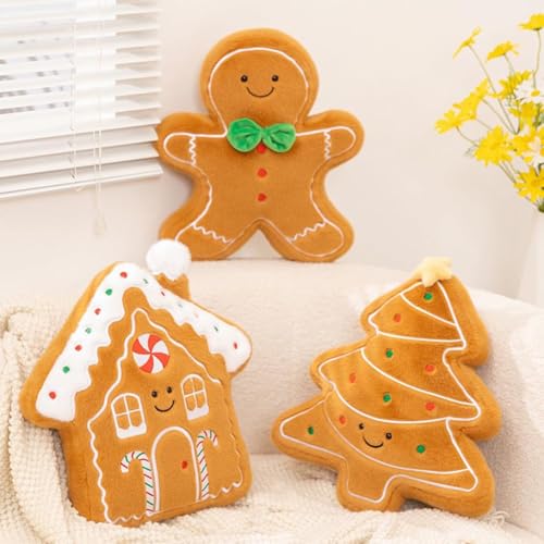 Coussins de Noël en peluche texturée et décorations de Noël haut de gamme - 2